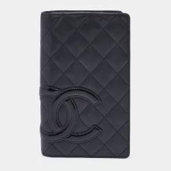 Chanel Black Quilted Leather Cambon Ligne Bifold Wallet
