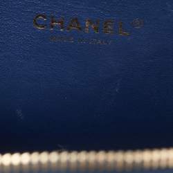 Pre Owned Chanel Multicolor Quilted Tweed and Python Medium CC Filigree Vanity Case Bag