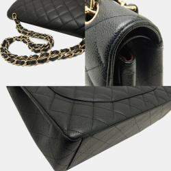 Chanel  Caviar Leather Large Classic Double Flap Shoulder Bags