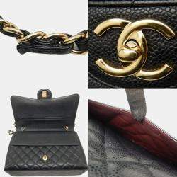 Chanel  Caviar Leather Large Classic Double Flap Shoulder Bags