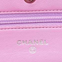 Chanel Purple Quilted Leather WOC Bag