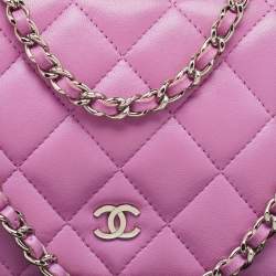 Chanel Purple Quilted Leather WOC Bag