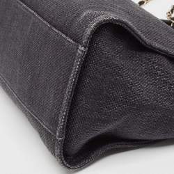 Chanel Black Raffia Large Deauville Tote