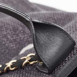 Chanel Black Raffia Large Deauville Tote