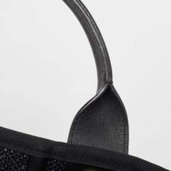 Chanel Black Raffia Large Deauville Tote