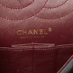 Pre Owned Chanel Black Quilted Aged Leather 225 Lucky Charm Reissue 2.55 Flap Bag