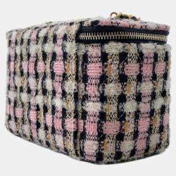 Pre Owned Chanel  Tweed Multicolour  Vanity Case Shoulder Bags