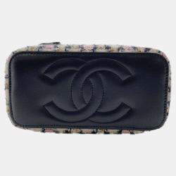Pre Owned Chanel  Tweed Multicolour  Vanity Case Shoulder Bags