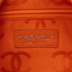 Pre Owned Chanel Orange Large Cambon Ligne Tote