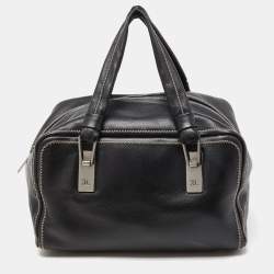 Pre Owned Chanel Black Leather CC Bowler Bag