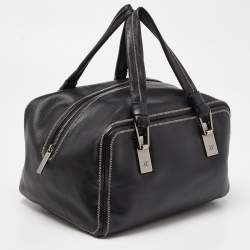 Pre Owned Chanel Black Leather CC Bowler Bag