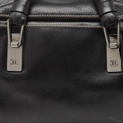 Pre Owned Chanel Black Leather CC Bowler Bag