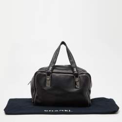 Pre Owned Chanel Black Leather CC Bowler Bag