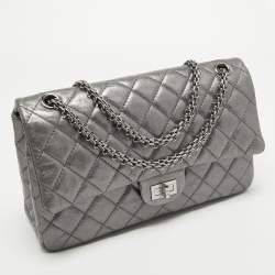 Chanel Metallic Grey Quilted Leather 226 Reissue 2.55 Flap Bag