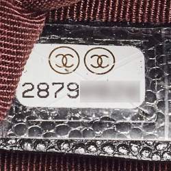 Pre Owned Chanel Black Quilted Caviar Leather Mini O-Case Zip Pouch