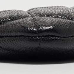Pre Owned Chanel Black Quilted Caviar Leather Mini O-Case Zip Pouch