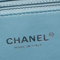 Pre Owned Chanel Light Blue Sequins Waterfall Belt Bag