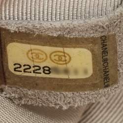 Pre Owned Chanel Metallic Grey Quilted Leather Airlines Round Trip Bowler Bag