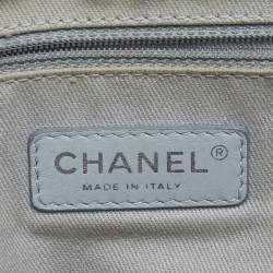 Pre Owned Chanel Blue Quilted Aged Leather Flap Shoulder Bag