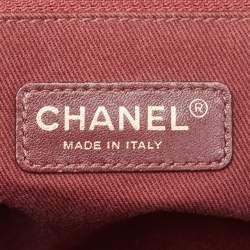 Pre Owned Chanel Blue Quilted Wild Stitched Leather Chain Tote