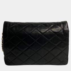 CHANEL Black Quilted Lambskin Vintage Mini Paris-Limited Flap Bag