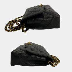 CHANEL Black Quilted Lambskin Vintage Mini Paris-Limited Flap Bag