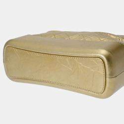 Chanel Gold Leather Small Gabrielle Shoulder Bags