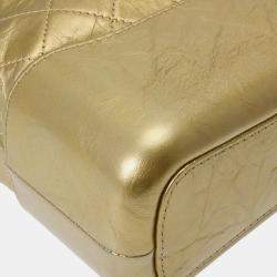 Chanel Gold Leather Small Gabrielle Shoulder Bags