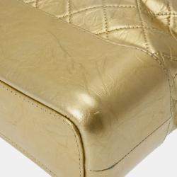 Chanel Gold Leather Small Gabrielle Shoulder Bags
