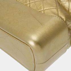 Chanel Gold Leather Small Gabrielle Shoulder Bags
