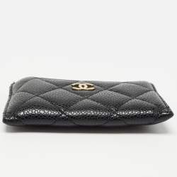 Pre Owned Chanel Black Caviar Leather Classic Card Holder