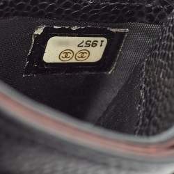 Pre Owned Chanel Black Caviar Leather Classic Card Holder