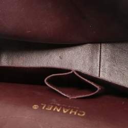 Pre Owned Chanel Black Quilted Caviar Leather Jumbo Classic Double Flap Bag