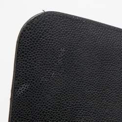 Pre Owned Chanel Black Quilted Caviar Leather Jumbo Classic Double Flap Bag