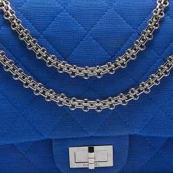 Chanel Blue Jersey Classic 227 Reissue 2.55 Flap Bag