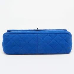 Chanel Blue Jersey Classic 227 Reissue 2.55 Flap Bag