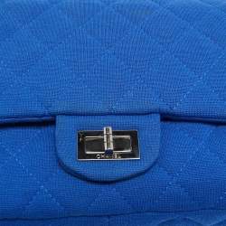 Chanel Blue Jersey Classic 227 Reissue 2.55 Flap Bag