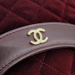 Pre Owned Chanel Velvet Folding Clutch Bag