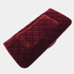 Pre Owned Chanel Velvet Folding Clutch Bag
