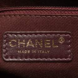 Pre Owned Chanel Burgundy Quilted Leather Soft Elegance Flap Bag