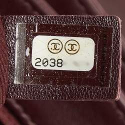 Pre Owned Chanel Burgundy Quilted Leather Soft Elegance Flap Bag