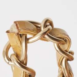 Pre Owned Chanel Cream Quilted Patent Leather Maxi Classic Single Flap Bag