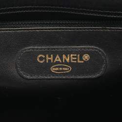 Pre Owned Chanel Bicolore Business bag Lambskin Black Gold hardware Vintage
