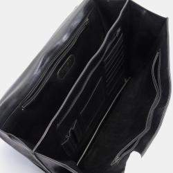 Pre Owned Chanel Bicolore Business bag Lambskin Black Gold hardware Vintage