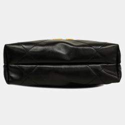 Chanel Black Lambskin Leather Mini 22 Hobos