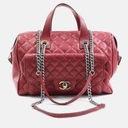 Chanel Quilted Goatskin Large Casual Pocket Shopping Tote 
