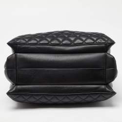 Pre Owned Chanel Black Quilted Leather Large Coco Vintage Timeless Tote