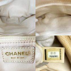 CHANEL Beige Petite Timeless Tote Quilted Caviar Shoulder Bag 