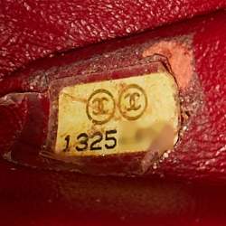 مملوكة مسبقًا Chanel Red Quilted Caviar Leather Maxi Classic Single Flap Bag