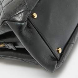 مملوكة مسبقًا Chanel Black Quilted Caviar Leather Timeless Shopper Tote